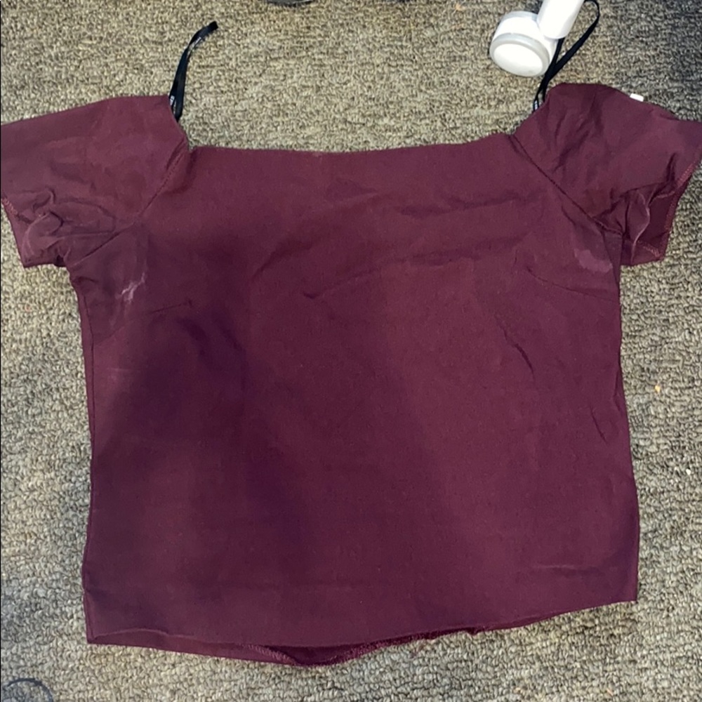 fitted off the shoulder top